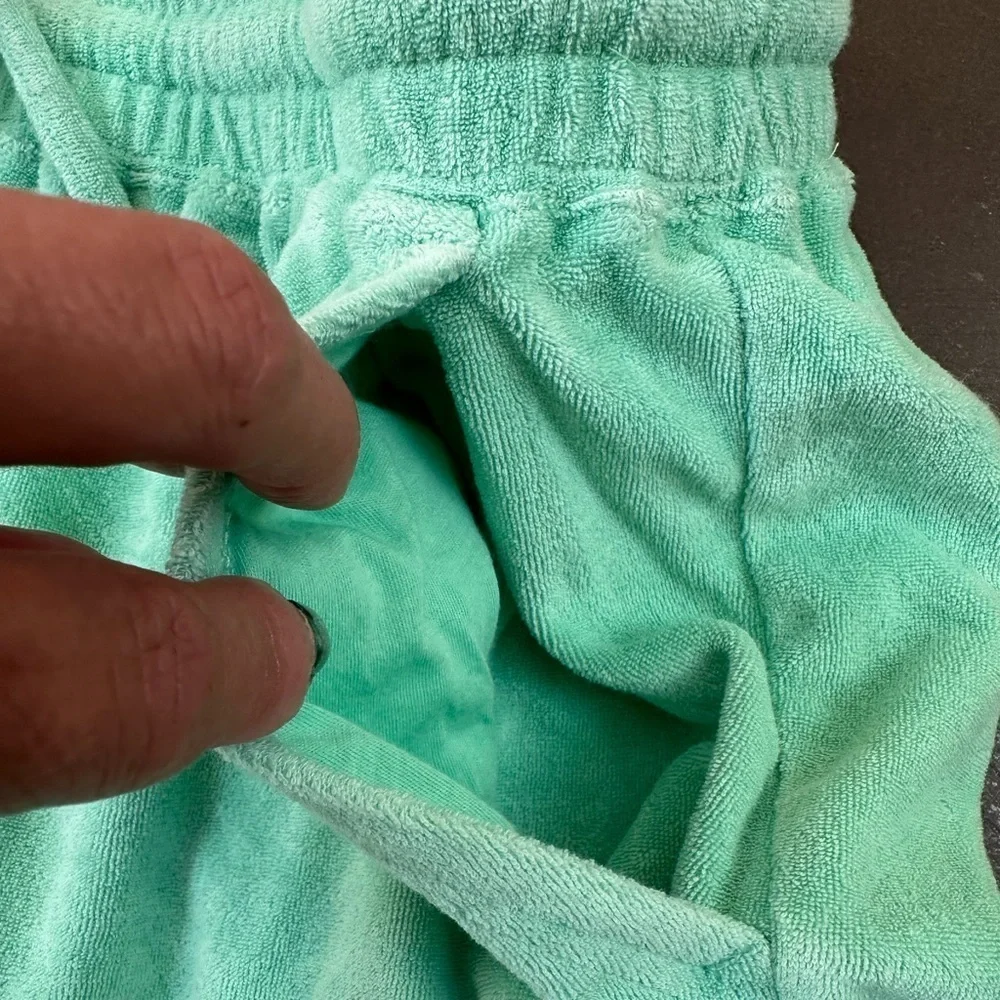 Fabletics Mint Green Terry Cloth Pull-On Casual Beach Lounge Athletic Sh… - Picture 10 of 11